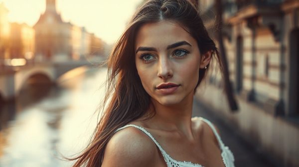 Le charme romantique de maria belza au canal saint-martin